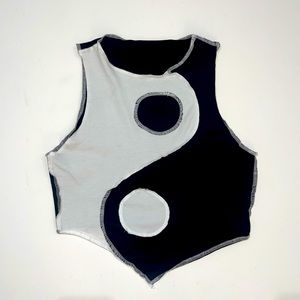Amazon Patchwork Yin Yang Crop Top